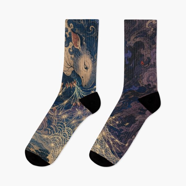 Item preview, Dream Weaver - Vintage Japanese Baku Yokai Spirit Ukiyo-e  designed and sold by bapupa.