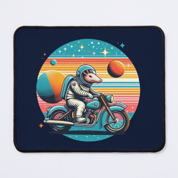 Item preview, Cosmic Ride – Armadillo Astronaut Motorcycle Art designed and sold by Dogandesighn.