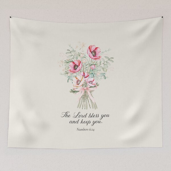 Item preview, Numbers 6:24 – The Lord Bless You and Keep You | Floral Christian Bible Verse | Scripture Gift designed and sold by latiendadearyam.