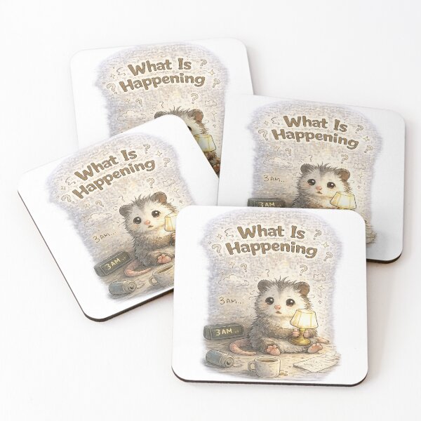Item preview, Chaos Possum – What Is Happening | 3AM Overthinking Meme designed and sold by Clothes With Smiling Animals Walt Gral.