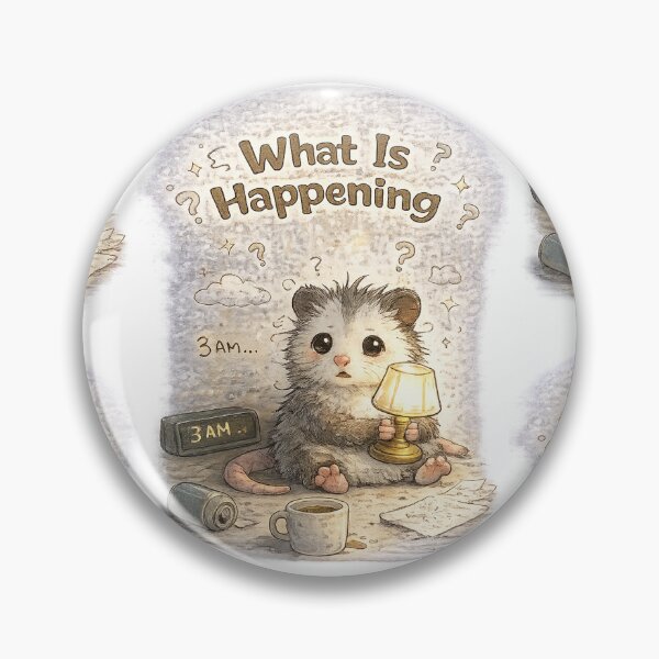 Item preview, Chaos Possum – What Is Happening | 3AM Overthinking Meme designed and sold by Clothes With Smiling Animals Walt Gral.