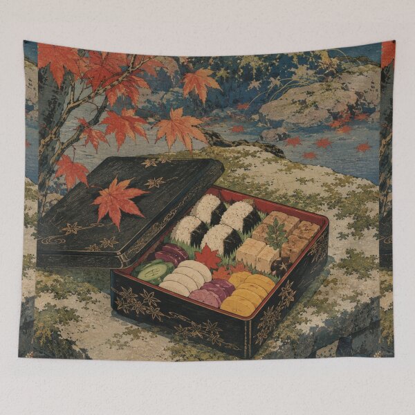 Item preview, Temple Bento - Vintage Japanese Culinary Ukiyo-e Woodblock  designed and sold by bapupa.