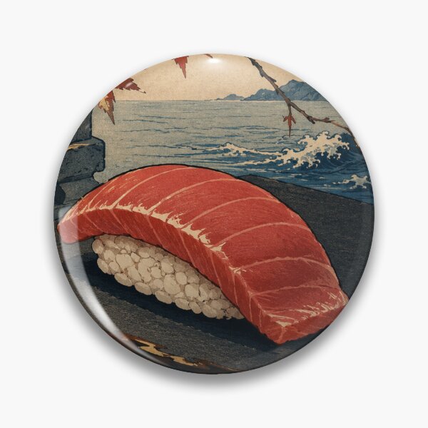 Item preview, The Blue Fin - Vintage Japanese Culinary Ukiyo-e Woodblock  designed and sold by bapupa.