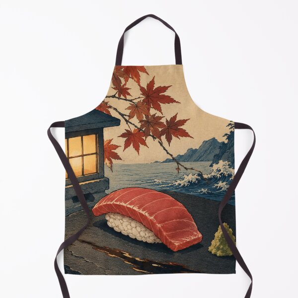 Item preview, The Blue Fin - Vintage Japanese Culinary Ukiyo-e Woodblock designed and sold by bapupa.