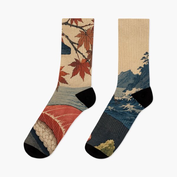 Item preview, The Blue Fin - Vintage Japanese Culinary Ukiyo-e Woodblock  designed and sold by bapupa.