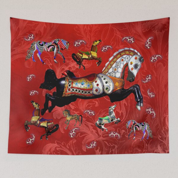 Item preview, RED CARNIVAL, HORSE DESIGN designed and sold by Barbara Jean Photo Art And Design.