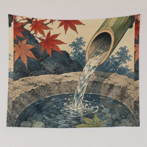 Item preview, Bamboo Water Rhythm - Vintage Japanese Culture Ukiyo-e Woodblock  designed and sold by bapupa.
