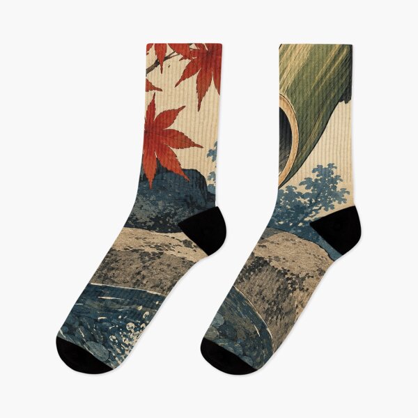 Item preview, Bamboo Water Rhythm - Vintage Japanese Culture Ukiyo-e Woodblock  designed and sold by bapupa.