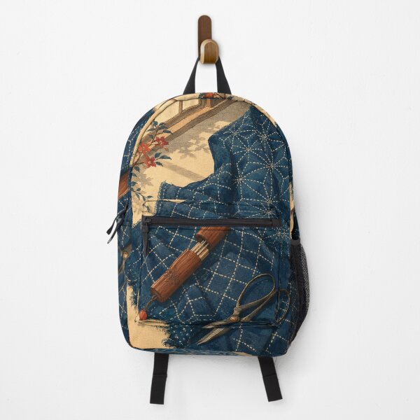 Item preview, Indigo Sashiko Thread - Vintage Japanese Culture Ukiyo-e Woodblock  designed and sold by bapupa.