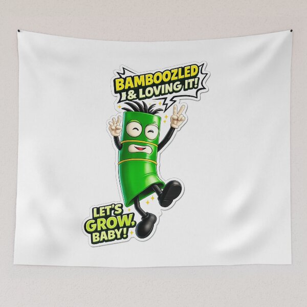 Item preview, BAMBOOZLED Vibe: Happy Bamboo Man designed and sold by Surreal Characters & Cute Pups.