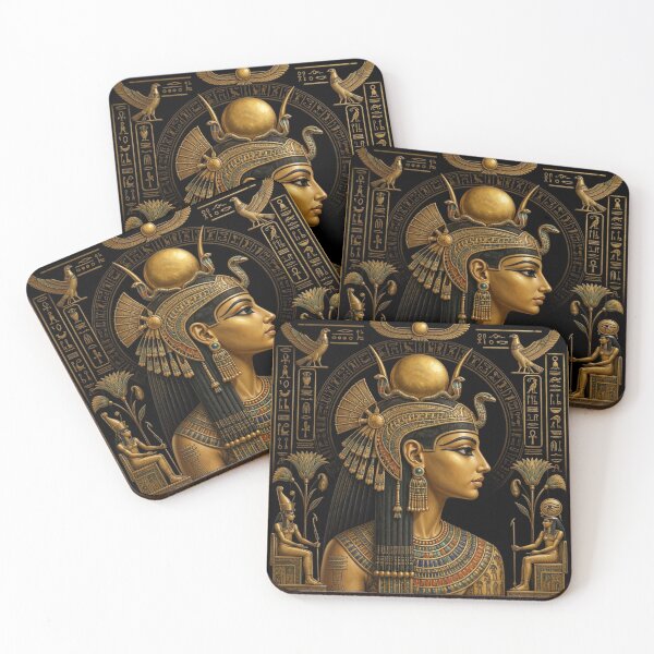 Item preview, Cleopatra Golden Goddess Ancient Egyptian Royal Portrait designed and sold by Queen Cleopatra.
