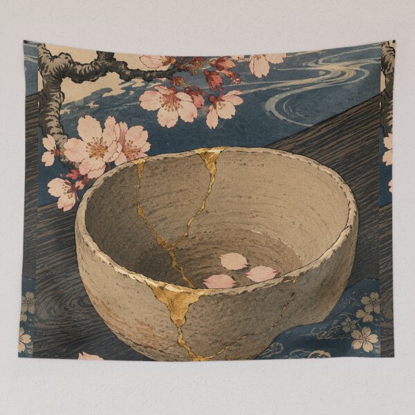 Item preview, Kintsugi Petals - Vintage Japanese Culture Ukiyo-e Woodblock  designed and sold by bapupa.