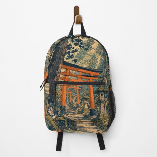 Item preview, Vermillion Gate Mist - Vintage Japanese Culture Ukiyo-e Woodblock designed and sold by bapupa.