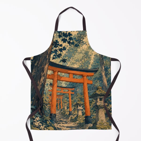 Item preview, Vermillion Gate Mist - Vintage Japanese Culture Ukiyo-e Woodblock designed and sold by bapupa.