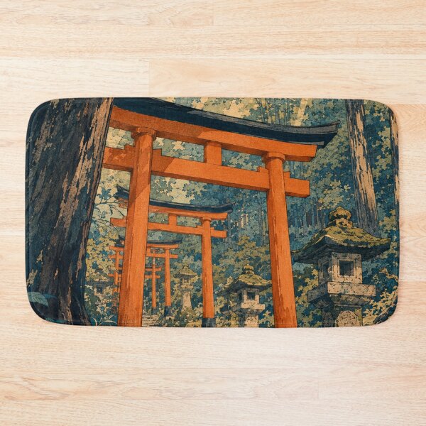Item preview, Vermillion Gate Mist - Vintage Japanese Culture Ukiyo-e Woodblock  designed and sold by bapupa.