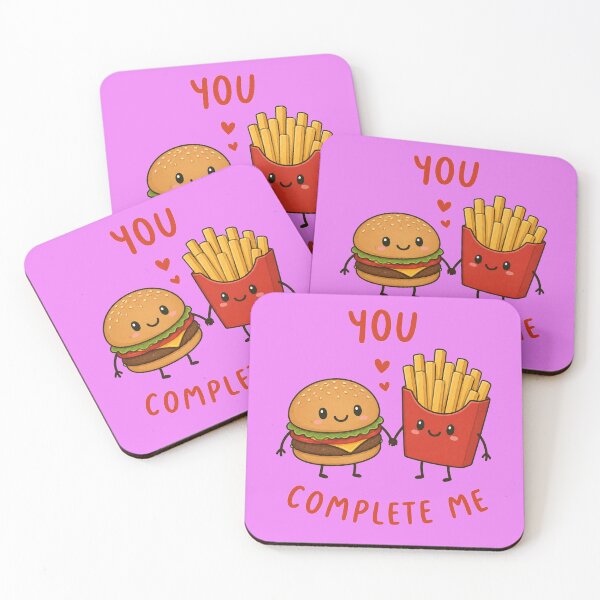 Item preview, You complete me burger and fries bff designed and sold by vecart34.
