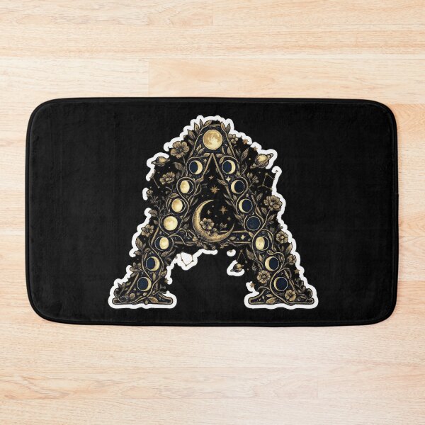 Item preview, Letter A Celestial Moon Phases Astrology Initial Art — Mystical Gold Sticker Gift designed and sold by irfanshikh.