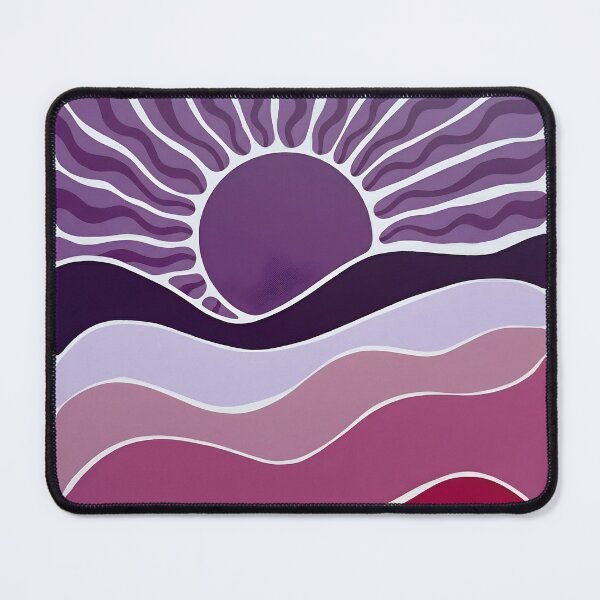 Item preview, Aesthetic Purple Retro Mountain Sunset designed and sold by LazyGeniusArt.