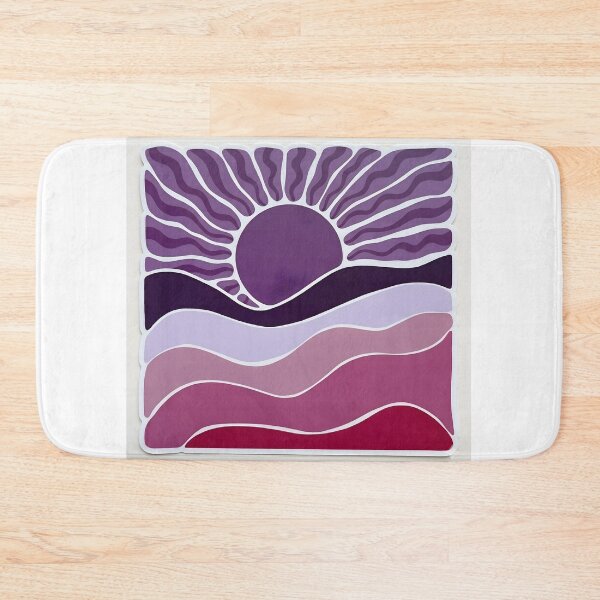 Item preview, Aesthetic Purple Retro Mountain Sunset designed and sold by LazyGeniusArt.