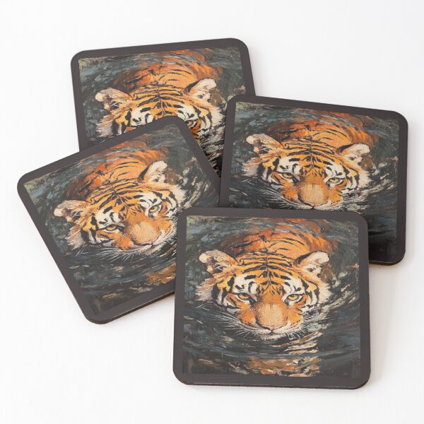 Item preview, Majestic Tiger Emerging From Water Artwork  designed and sold by NivyasArtistry.