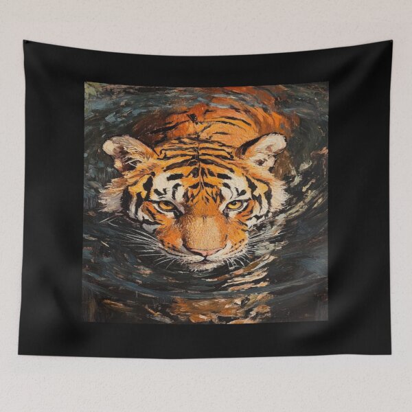 Item preview, Majestic Tiger Emerging From Water Artwork  designed and sold by NivyasArtistry.