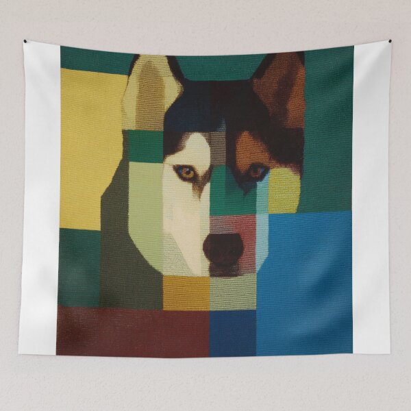 Item preview, Geometric Husky Portrait designed and sold by lautir.