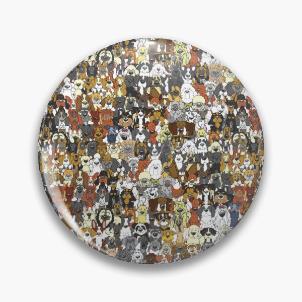 Item preview, Cute Dog Crowd Collage Pattern - Funny Dogs Pile Illustration designed and sold by gokhanuzen.
