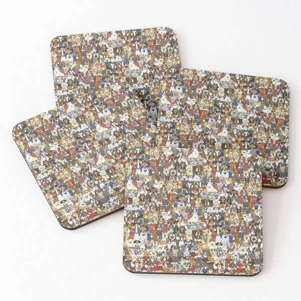 Item preview, Cute Dog Crowd Collage Pattern - Funny Dogs Pile Illustration designed and sold by gokhanuzen.