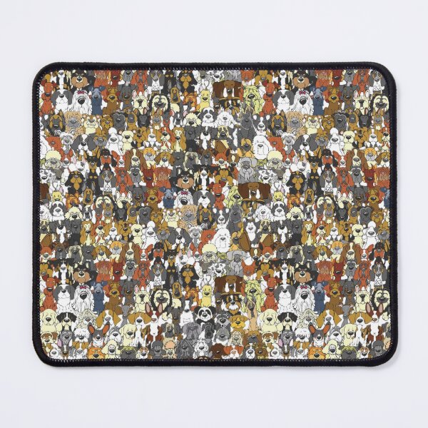 Item preview, Cute Dog Crowd Collage Pattern - Funny Dogs Pile Illustration designed and sold by gokhanuzen.