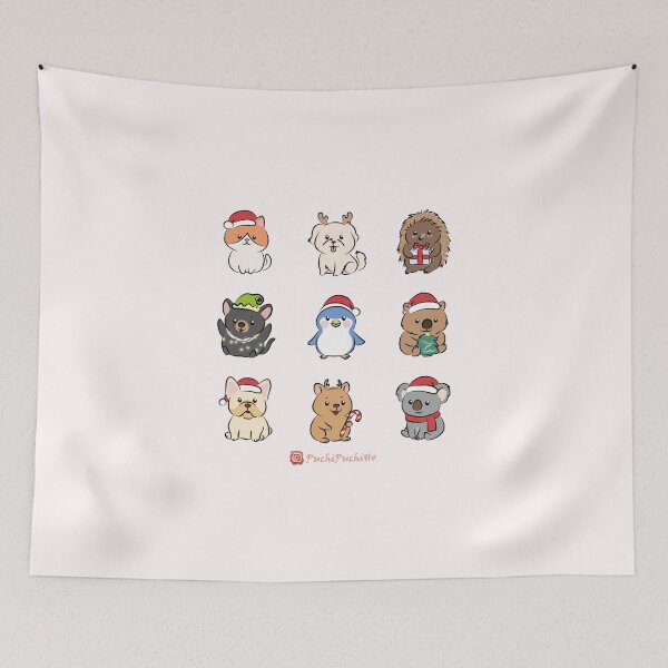Item preview, Christmas Animals designed and sold by PuchiPuchiHo_Pet & Illustration Artist.