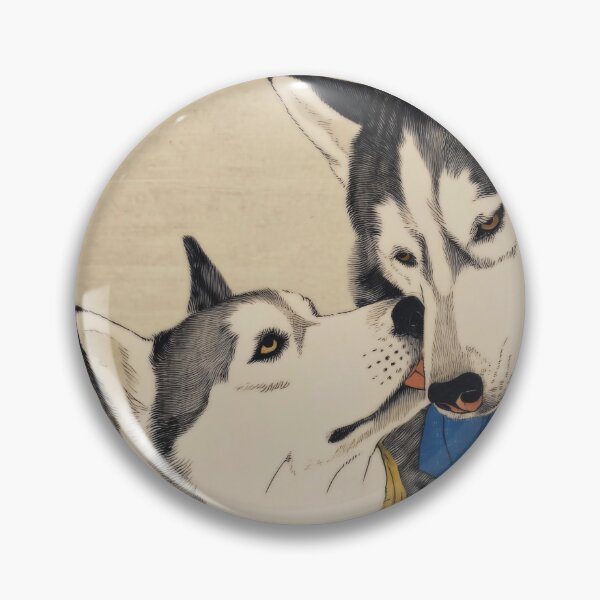 Item preview, Two Huskies in Vibrant Scarves designed and sold by lautir.