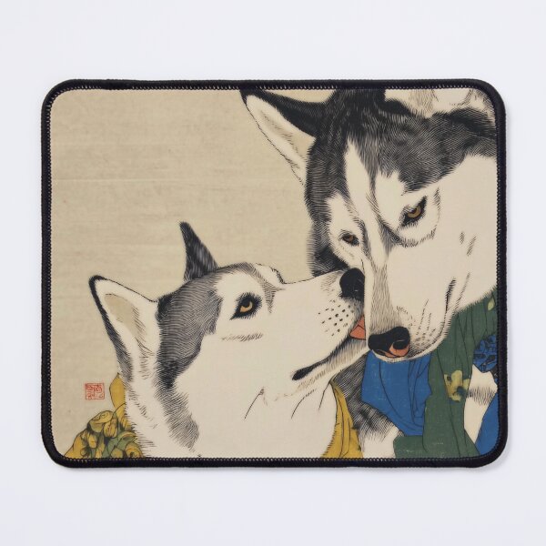 Item preview, Two Huskies in Vibrant Scarves designed and sold by lautir.