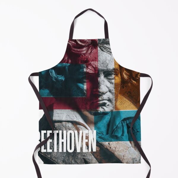 Item preview, Beethoven – Musical Collage Art Print | Classical Composer Deaf Genius Poster designed and sold by OzzFrequency.