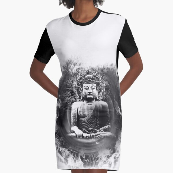 Buddha Graphic T-Shirt Dress