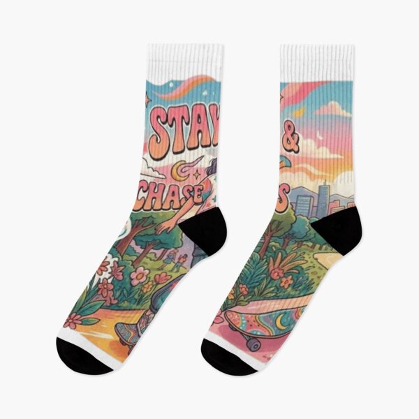 Item preview, Retro Groovy Skater Girl - Stay Wild & Chase Sunsets designed and sold by The Creative Canva.