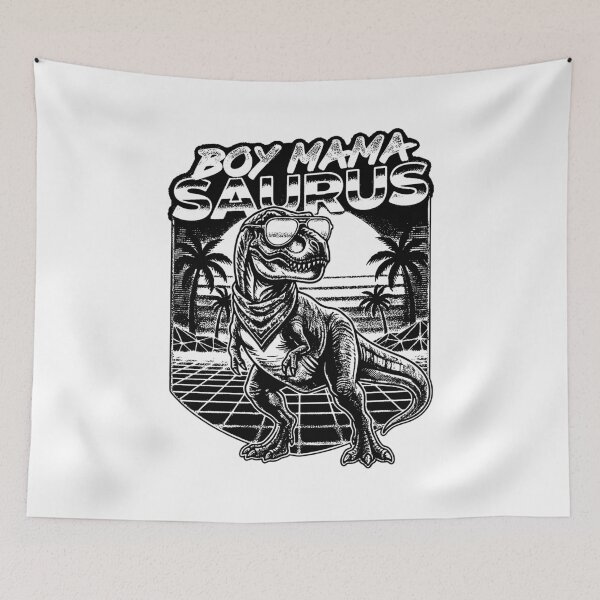 Item preview,  Boy Mama Saurus Funny Neon Retro T-Rex Mom of Boys Dinosaur designed and sold by graphixpolash.