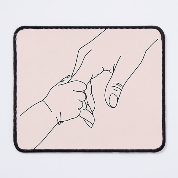 Item preview, Minimalist Hand Holding Gesture Line Art designed and sold by SoftAuraStudi0.