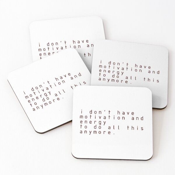Item preview, I Don't Have Motivation And Energy Funny Burnout Quote designed and sold by GrabaHuk.
