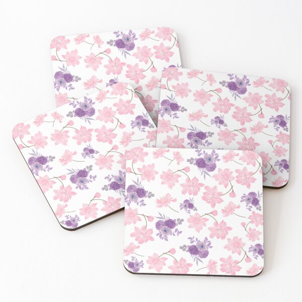 Item preview, Pink and violet flowers designed and sold by Keirramion.