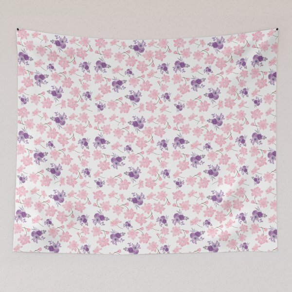 Item preview, Pink and violet flowers designed and sold by Keirramion.