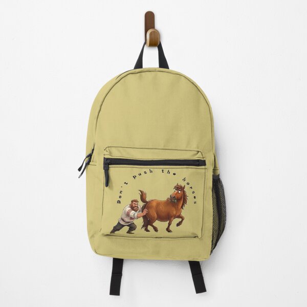 Item preview, Don't Push The Horses Funny Ukrainian Idiom Cartoon designed and sold by GrabaHuk.