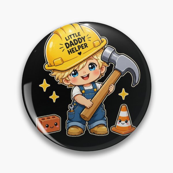 Item preview, Little Daddy Helper Builder | Cute Kawaii Blonde Toddler Construction Boy designed and sold by HiPatti.