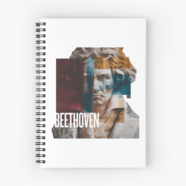 Item preview, Beethoven – Musical Collage Art Print | Classical Composer Deaf Genius Poster designed and sold by OzzFrequency.