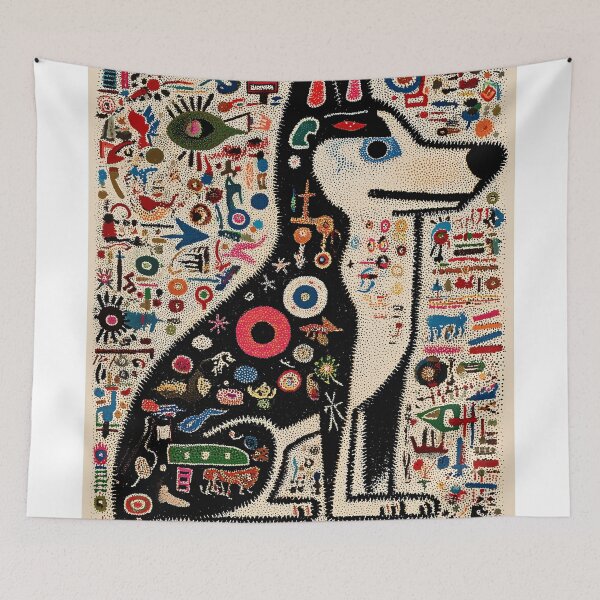 Item preview, Colorful husky with Abstract Symbols designed and sold by lautir.