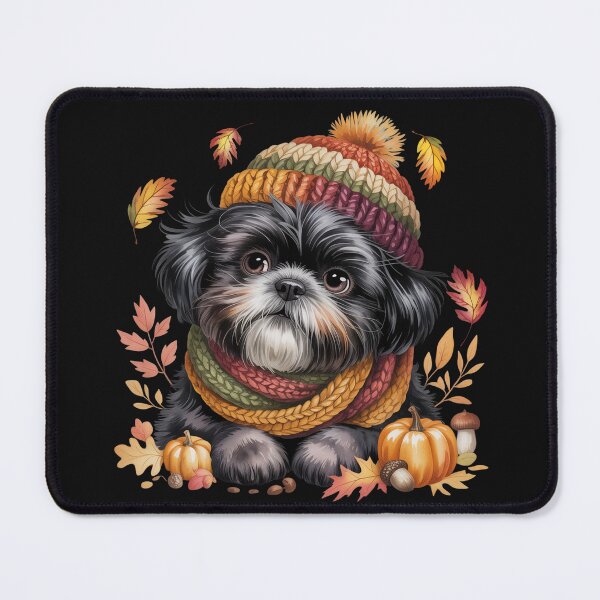 Item preview, Cute Autumn Shih Tzu Dog with Pumpkins and Leaves for Fall designed and sold by tamdevo1.