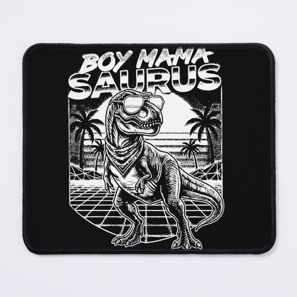 Item preview, Boy Mama Saurus Black White Retro T-Rex Mom of Boys Vintage Dino designed and sold by graphixpolash.