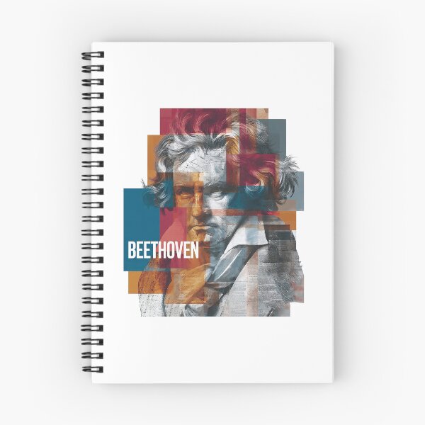 Item preview, Beethoven – Musical Collage Art Print | Classical Composer Deaf Genius Poster designed and sold by OzzFrequency.