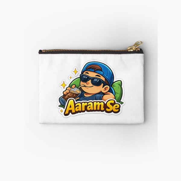 Item preview, Aaram Se Funny Chill Sticker | Relax Mode Cartoon Sticker designed and sold by Jyotisima8929.