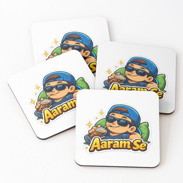 Item preview, Aaram Se Funny Chill Sticker | Relax Mode Cartoon Sticker designed and sold by Jyotisima8929.