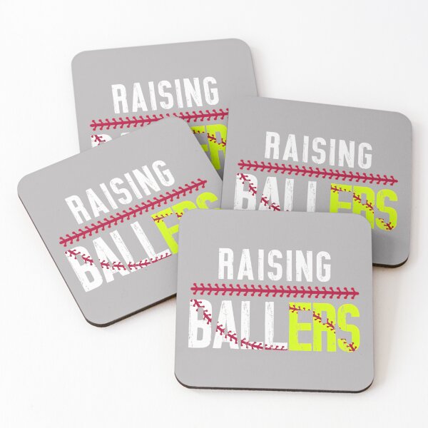 Item preview, Raising Ballers Retro Funny Baseball Softball Mom Dad Kids Pullover Hoodie designed and sold by GreggRoss.